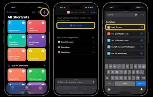 南芬苹果14锁屏维修店分享iPhone14升级iOS16.4后如何创建锁屏快捷方式 